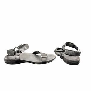 Vionic Candace Black Adjustable Sport Sandals 9.5W wide width Orthotic Comfort
